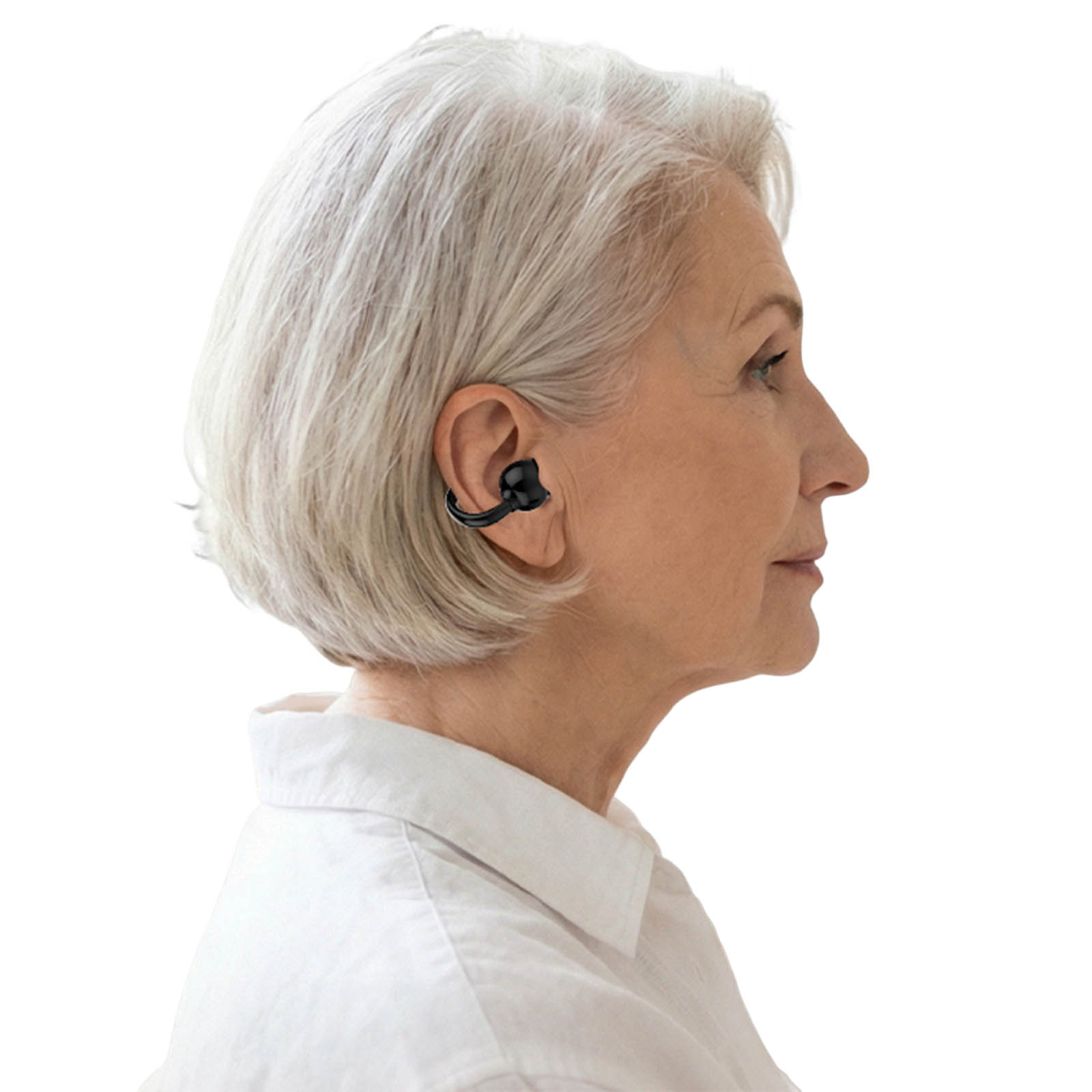 Bluetooth Headset On Ear - Bluetooth-kompatibles Einohr-Headset mit Geräuschunterdrückung, Clip-On Sportkopfhörer,